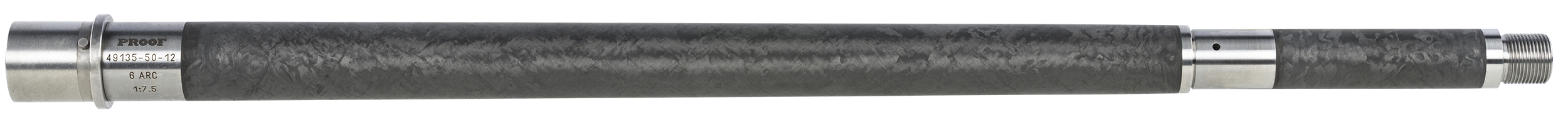 Proof Research 128657 AR-Style Barrel  6mm ARC 16" Black Carbon Fiber Finish 416R Stainless Steel Material Rifle Length with Threading & .750" Gas Journal Diameter for AR-Platform