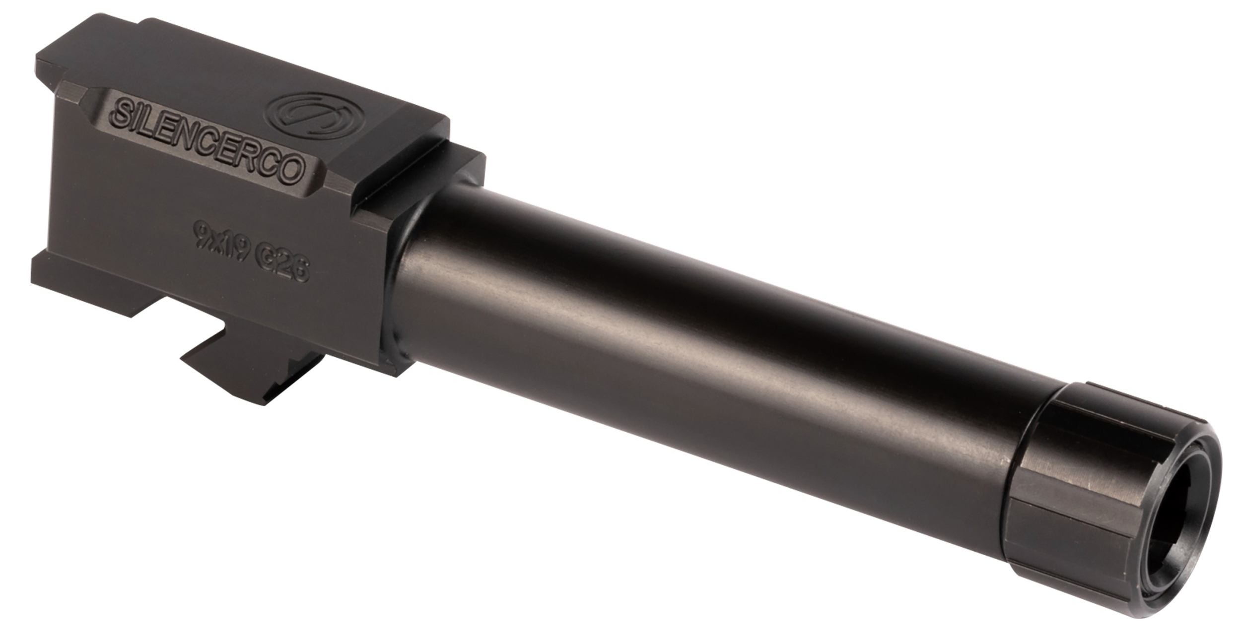 SilencerCo AC1329 Glock  9mm Luger 3.70" Threaded Black Nitride Stainless Steel, Fits Glock 26 Gen1-5