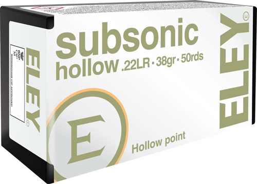 ELEY SUBSONIC 22LR 38GR HP 50RD 100BX/CS