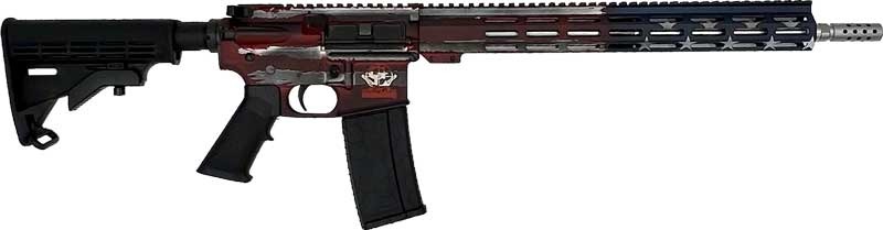 GLFA AR15 BATTLEWORN 223 WYLDE 16" S/S BBL AMERICAN FLAG