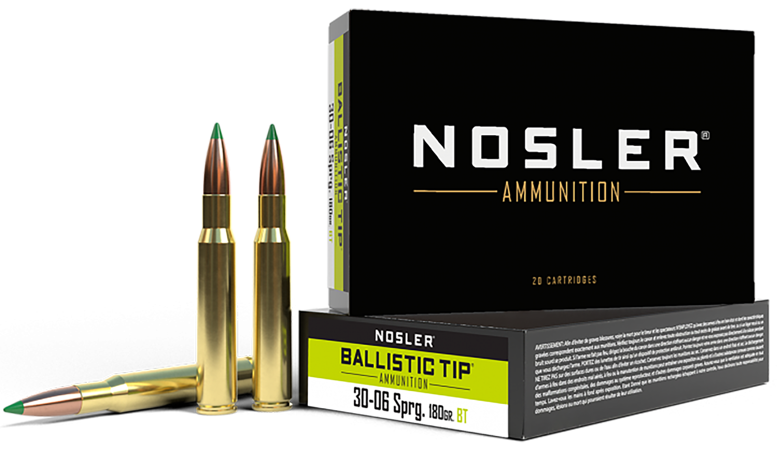 Nosler 40072 Ballistic Tip 30-06Springfield 180gr Spitzer Ballistic Tip 20 Per Box/10 Case
