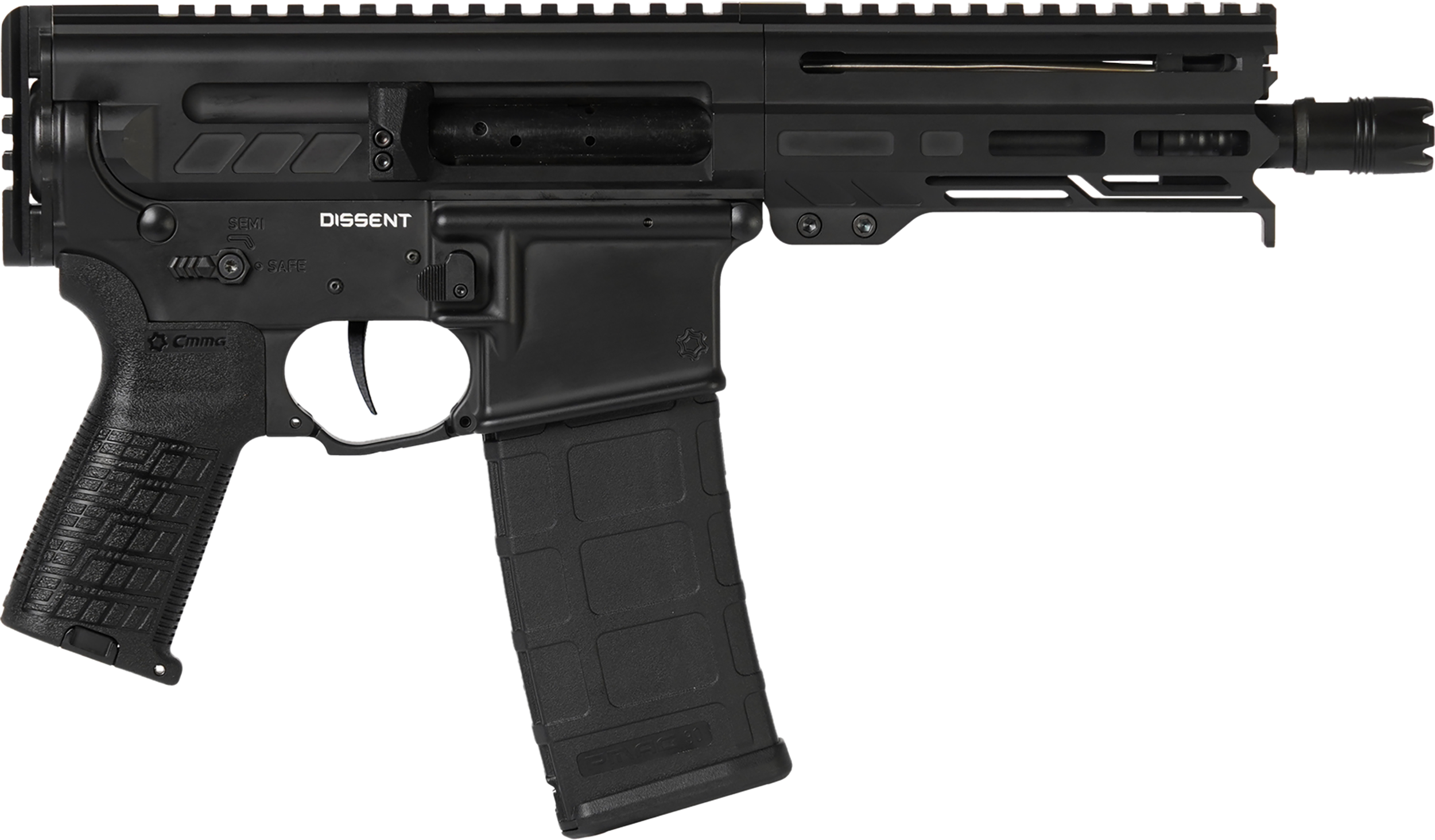 CMMG 30A0E33AB Dissent 300 Blackout 30+1 6.50", Black Cerakote Rec, OEM Grip, Picatinny Buffer Adapter, Zeroed Drop-In Single Stage Trigger