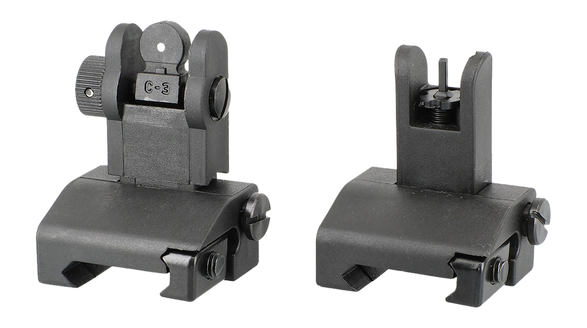 JE MACHINE TS-PS7B FLIP UP F/R SIGHTS POLY