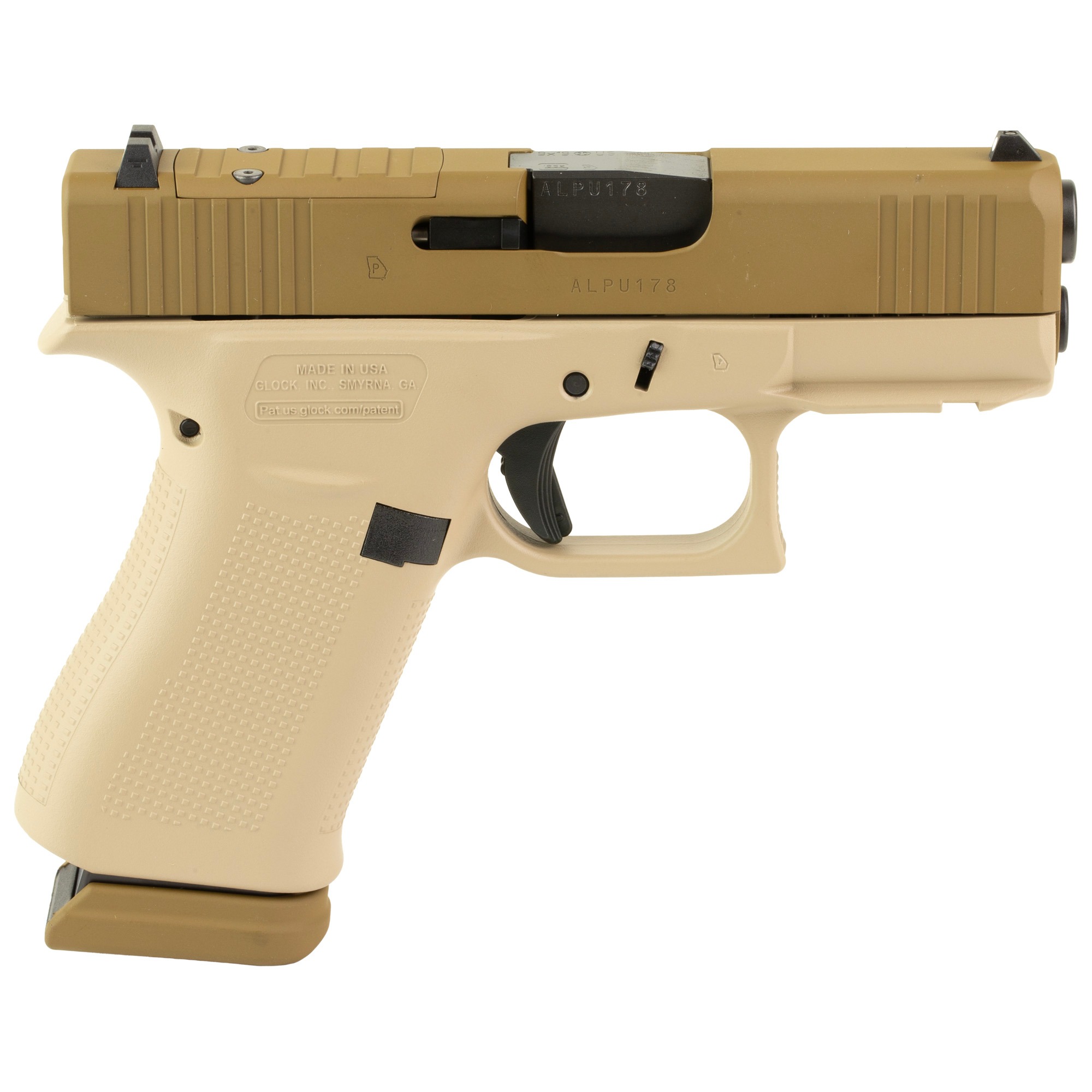 GLOCK 43X 9MM 15RD TWO TONE TAN