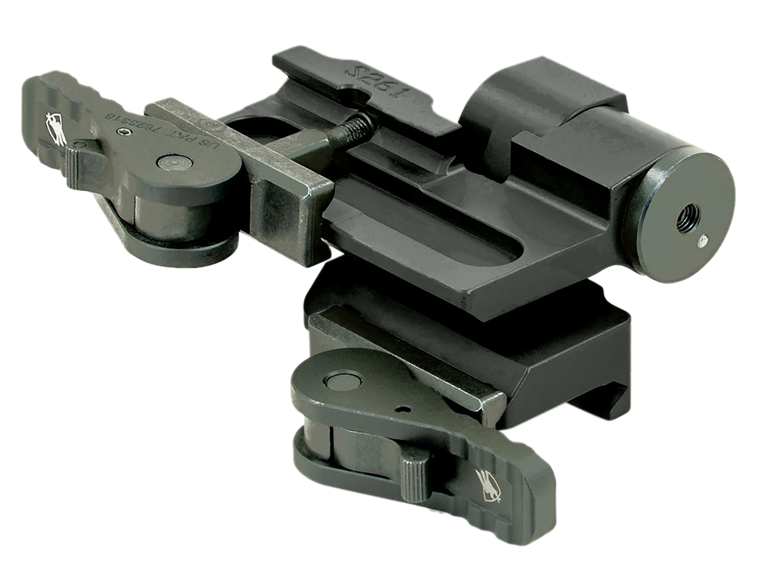 Nocpix AC55 ADM  QR Flip To Side Picatinny Rail Black Anodized Aluminum, Fits Rico Micro/RL252V2/RH252V2