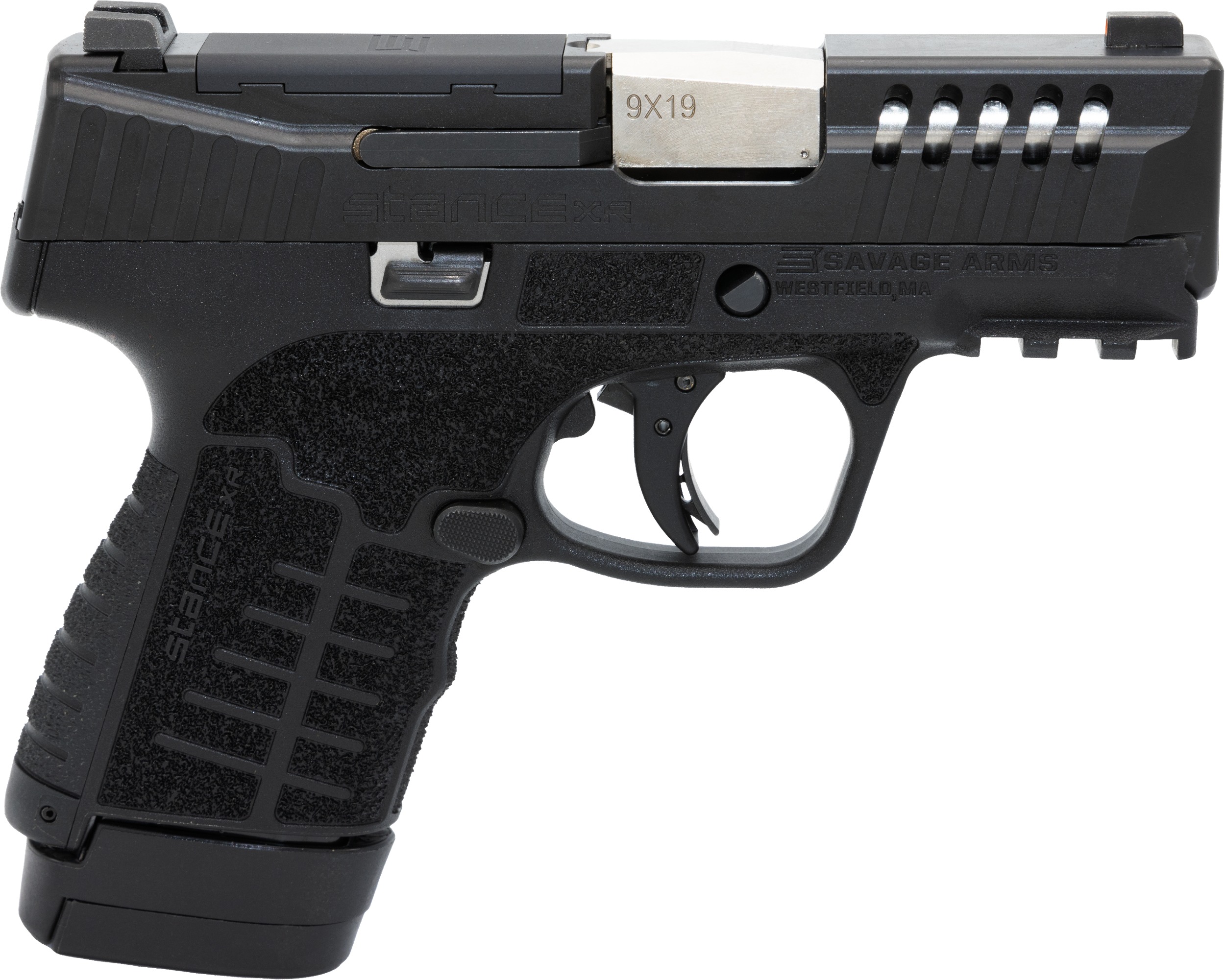 Savage Arms 67062 Stance XR 9mm 13+1 3.20" Natural Black Nitride Ported Stainless Steel Slide Black Glass Filled Nylon Grip Ambidextrous