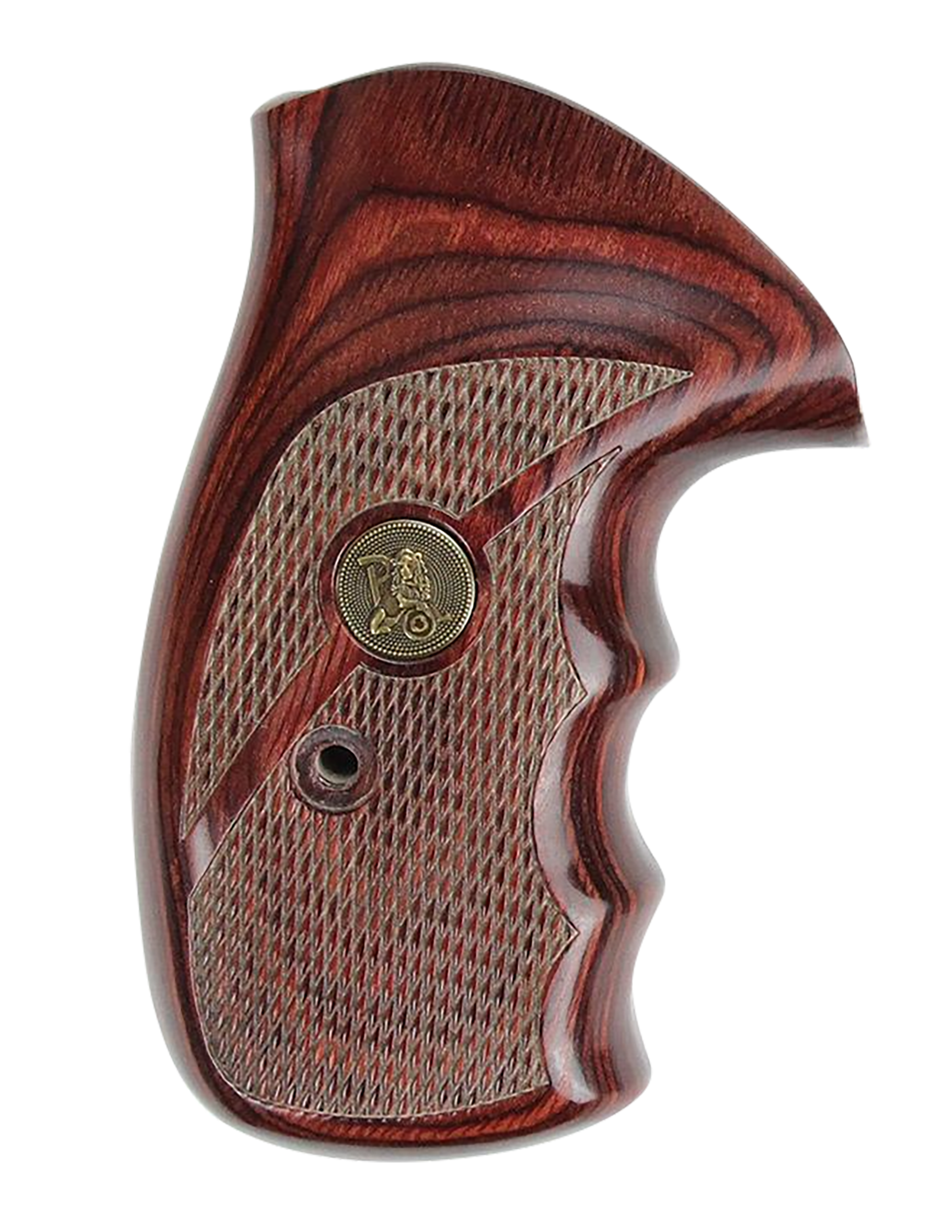 Pachmayr 63040 Renegade Grip Checkered Rosewood Laminate with Finger Grooves for S&W N Frame