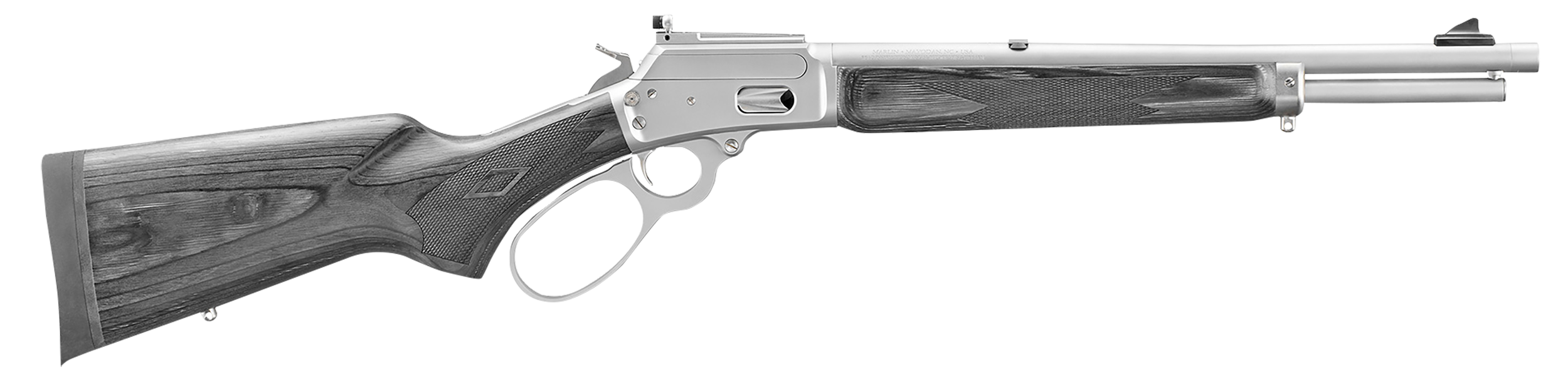 Marlin 70453 1894 Trapper 10mm Auto 10+1 16.10" Matte Stainless Threaded Barrel, Matte Stainless Steel Receiver, Black Fixed Laminate Stock