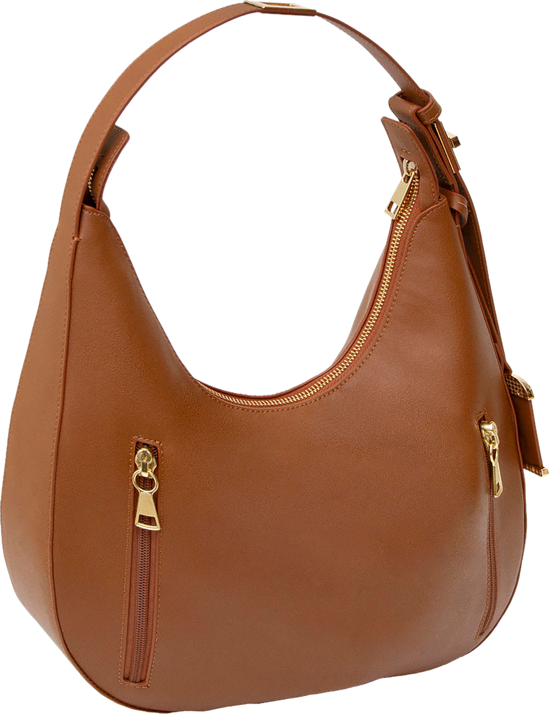 BDOG BDP-092     HOBO STYLE SHOULDER BAG - COGNAC