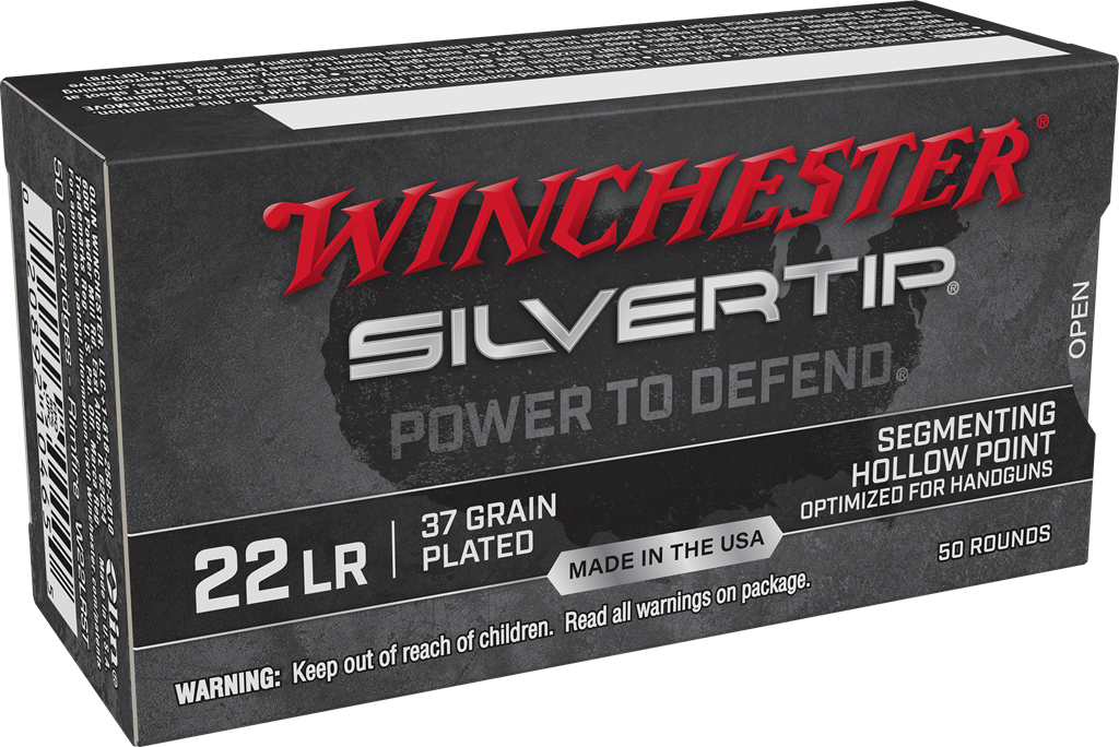 Winchester Ammo W22LRST Silvertip  22LR 37gr Silvertip Hollow Point 50 Per Box/40 Case