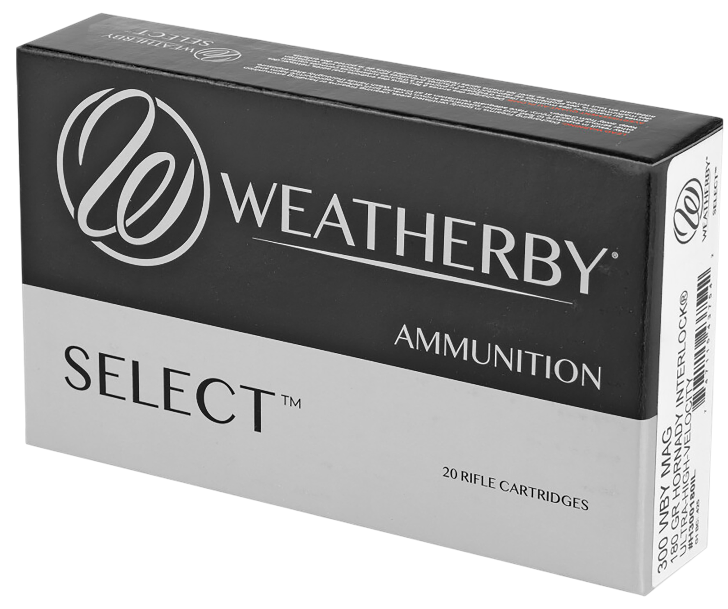 Weatherby H300180IL Select  300WthbyMag 180gr Hornady Interlock 20 Per Box/10 Case