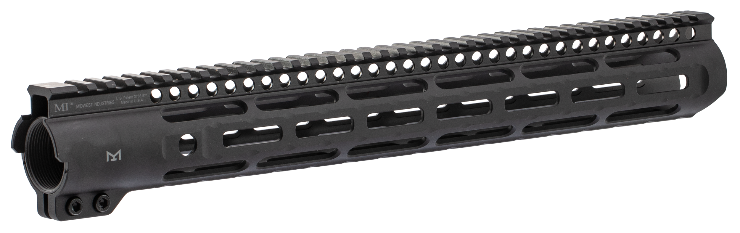 MIDWEST INDUSTRIES INC MISLH15 Slimline AR-15 6061 Aluminum Black Hard Coat Anodized 15"