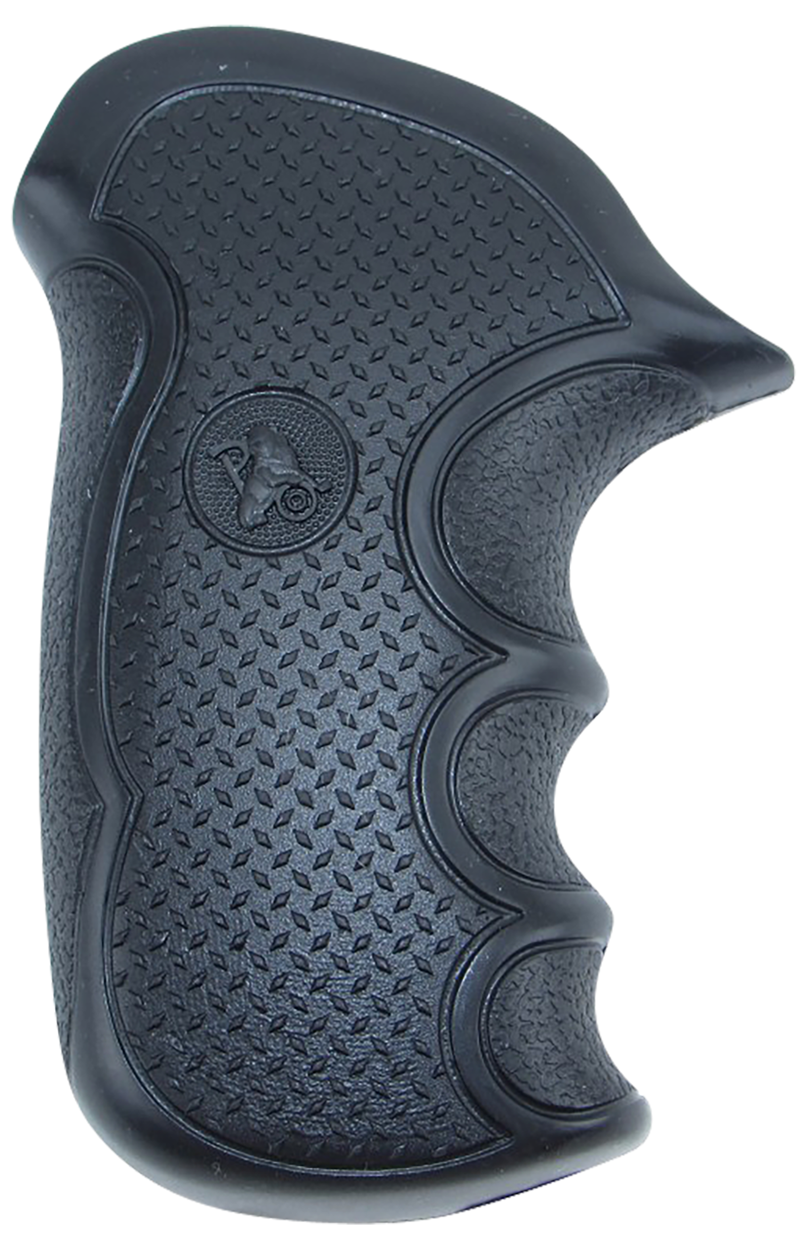 Pachmayr 02475 Diamond Pro Grip Diamond Checkering Black Rubber with Finger Grooves for Taurus Compact Public Defender with Polymer Frame