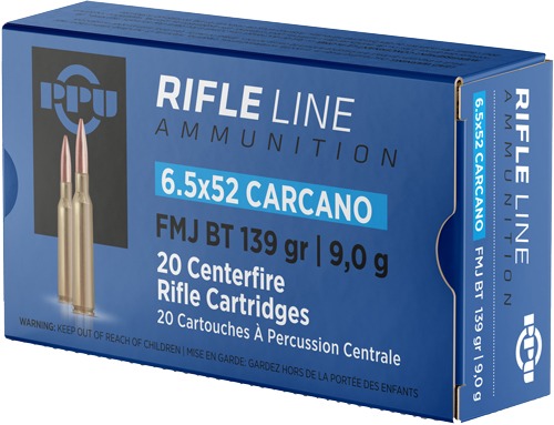 PPU 6.5X52 CARCANO 139GR FMJ 20RD 10BX/CS