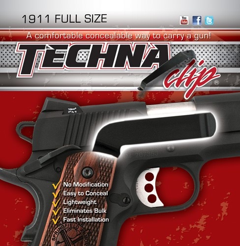 TECHNA CLIP HANDGUN RETENTION CLIP COLT 1911&COMMANDER RIGHT