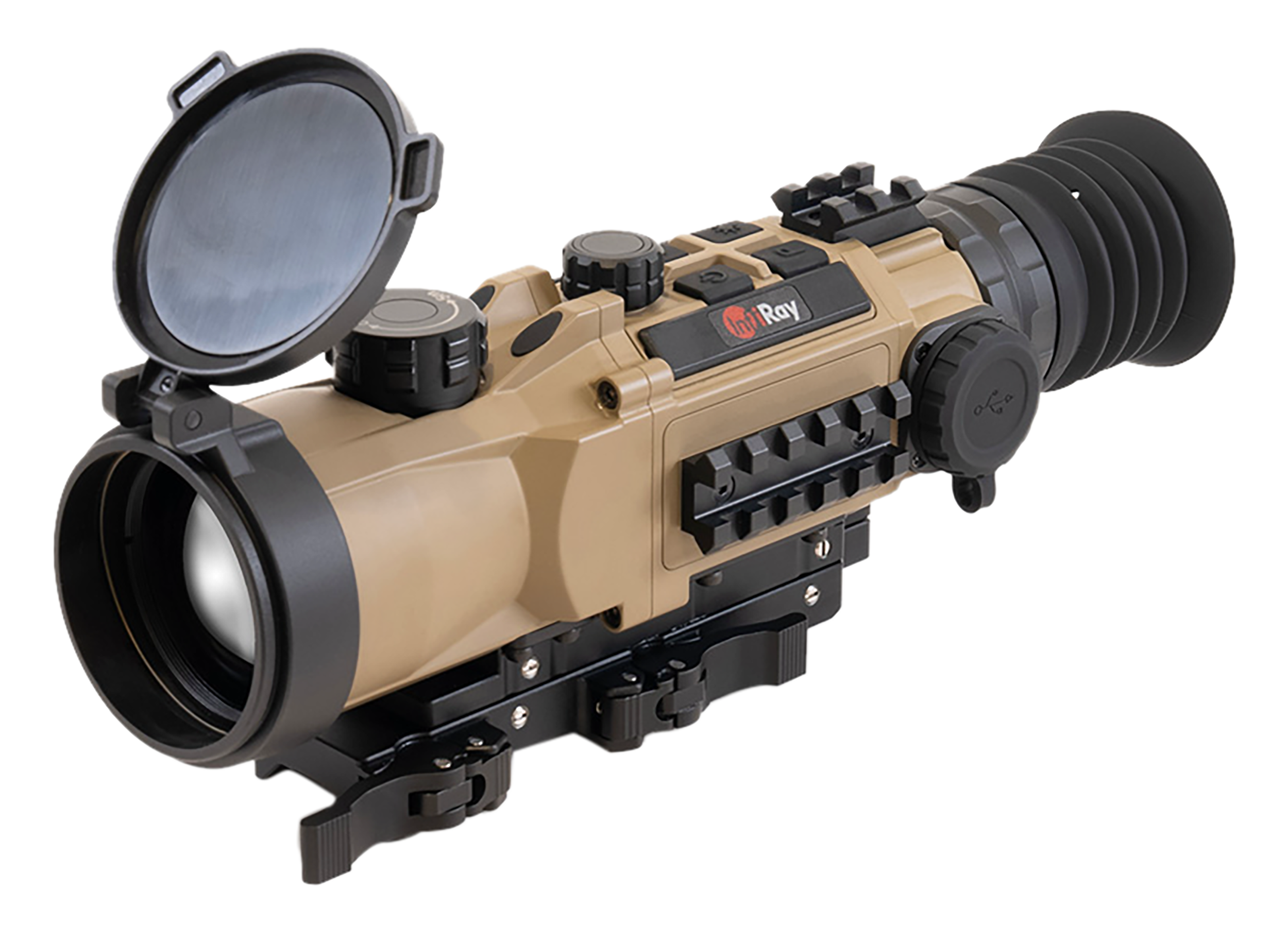InfiRay Outdoor HYL50W RICO Hybird Thermal Black/Flat Dark Earth 3x 50mm Multi- 1 BDC/1 DIY/7 Static Reticle 8x Zoom 384x288, 12 Microns, 90 Hz Resolution