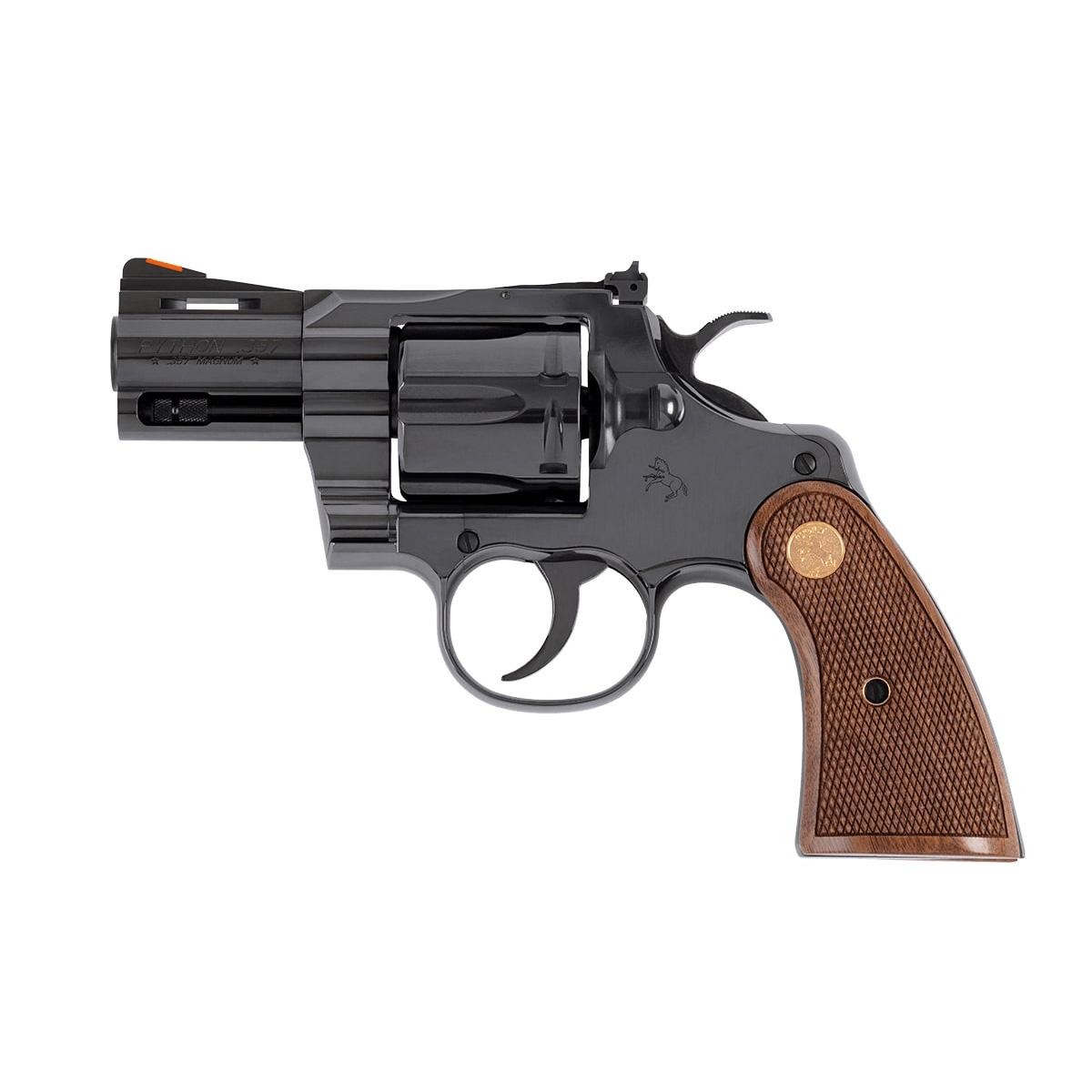 Colt Blued Python Classic Handgun .357 Mag 6rd Capacity 2.5" Barrel Wood Grips
