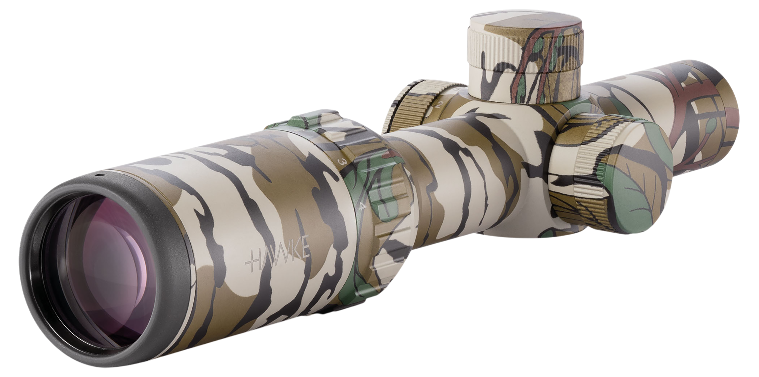 Hawke Sport Optics 14203 Vantage IR Riflescope Mossy Oak Camo 1-4x20mm 1" Tube Illuminated Red/Green Turkey DOT IR Reticle