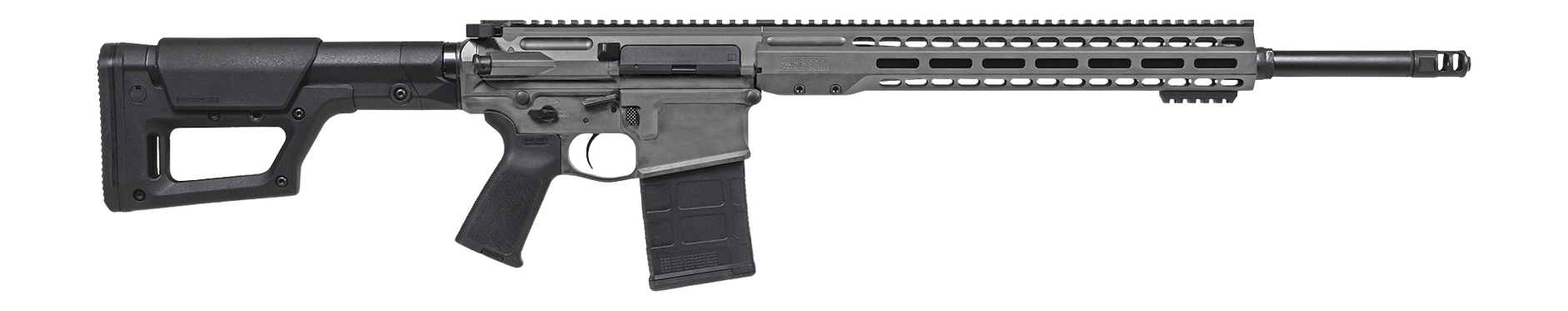 Barrett 18854 REC10 LR 6.5 Creedmoor 20+1 20" Black Match Grade Threaded Barrel, Tungsten Gray Cerakote Aluminum Receiver w/Picatinny Rail, M-LOK Handguard, Magpul MOE Black Polymer Stock & Grip, Ambi