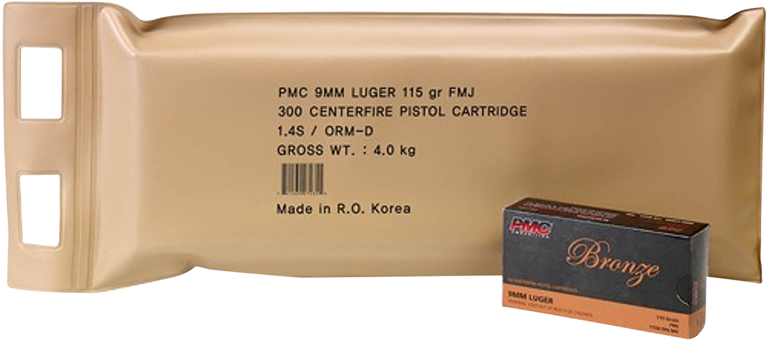 PMC 9ABP Bronze Battle Pack 9mmLuger 115gr Full Metal Jacket 300 Per Box/3 Case