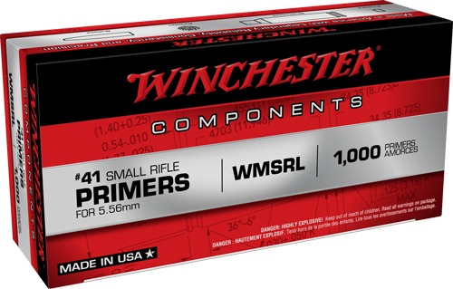 WINCHESTER PRIMERS 41 PARA RIFLE 5000 PACK CASE
