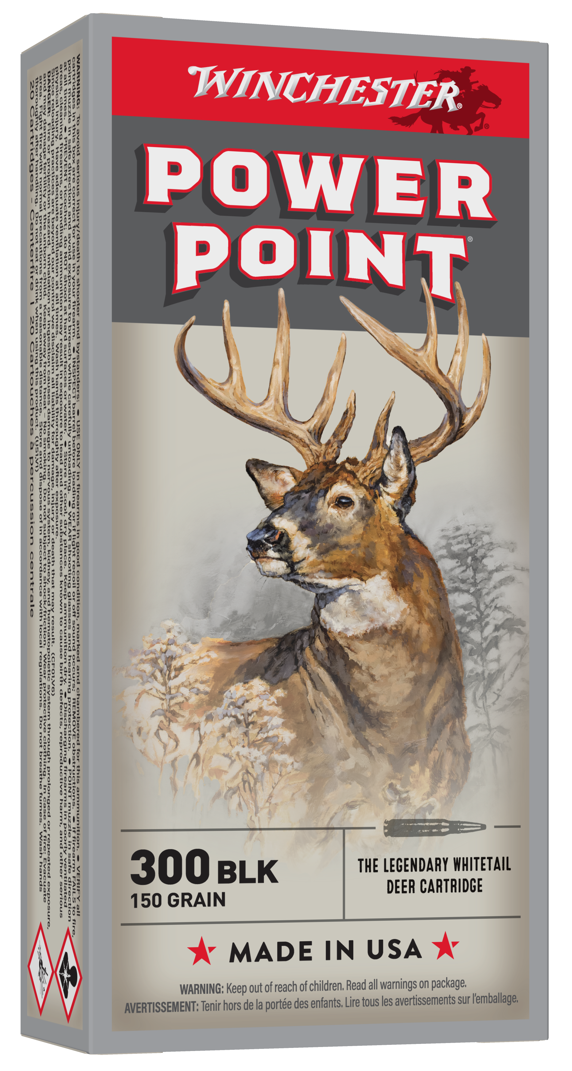 Winchester Ammo X300BLK Power-Point  300Blackout 150gr 20 Per Box/10 Case
