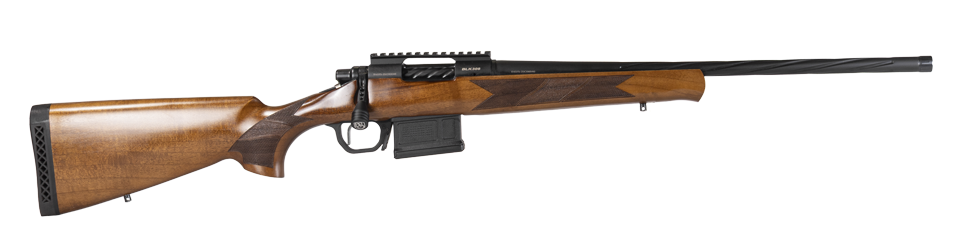 Balikli 336200 BLK 308 Win 5+1 20" Black Spiral Fluted Threaded Barrel, Black Steel Receiver w/Picatinny Rail, Turkish Walnut Fixed Stock