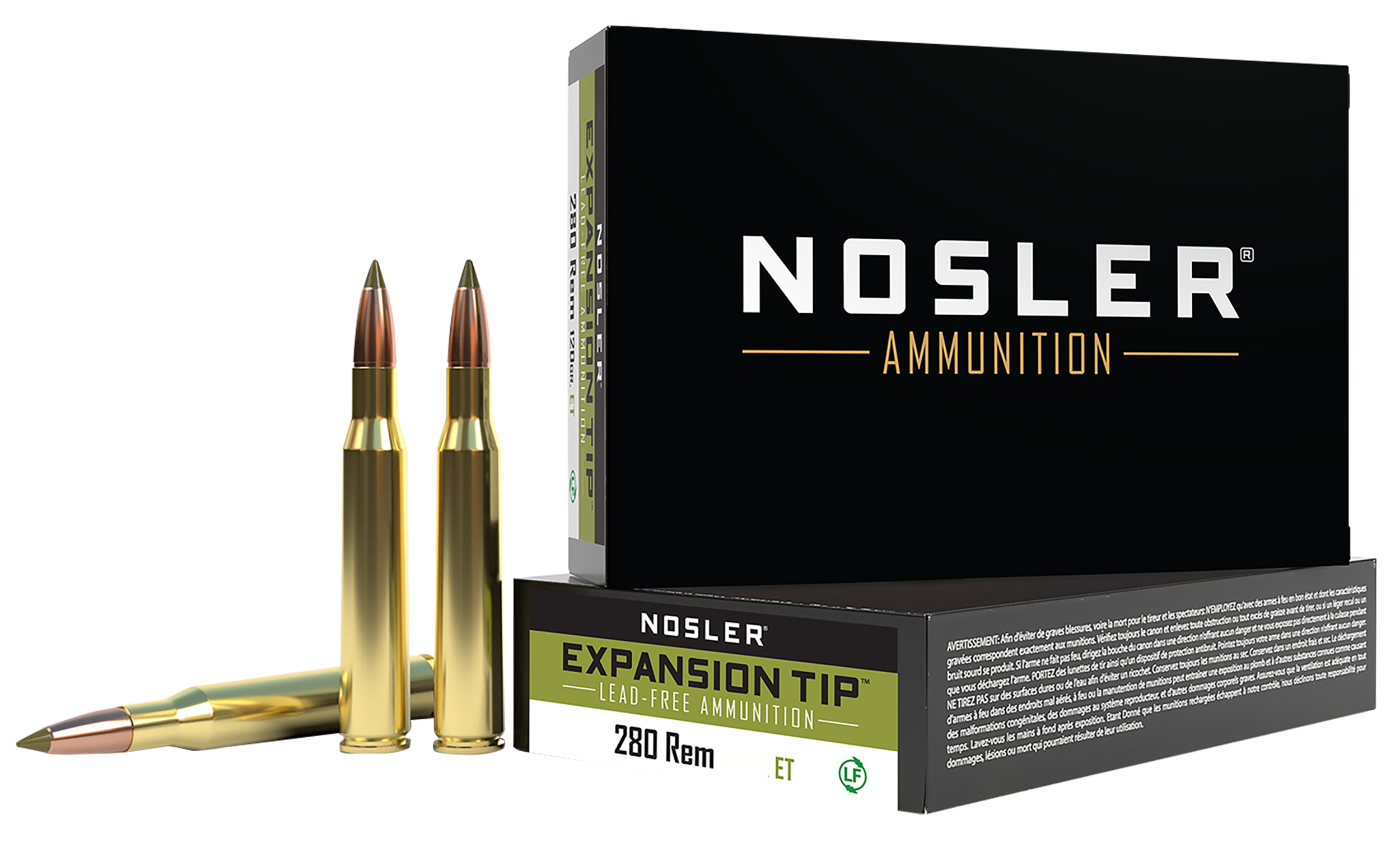 Nosler 40511 E-Tip  280Rem 140gr E Tip Lead Free 20 Per Box/10 Case