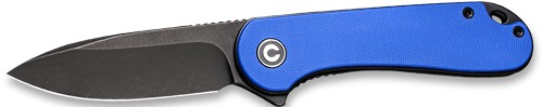 CIVIVI KNIFE ELEMENTUM 3.47" BLUE G-10/BLACK STONEWASH D2