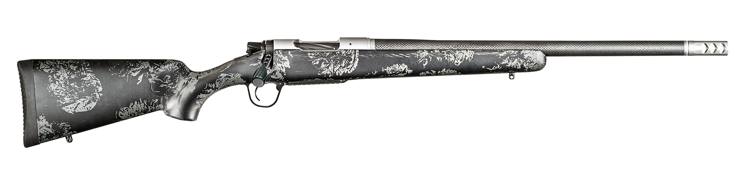 Christensen Arms 8010631801 Ridgeline FFT 7mm PRC 3+1 24" Carbon Fiber Threaded Barrel, Stainless Steel Drilled & Tapped Receiver, Carbon w/Gray Accents Sporter FFT Carbon Fiber Stock