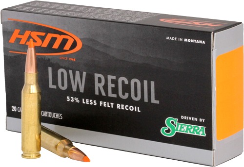 HSM LOW RECOIL 6.5 CM 140GR SBT 20RD 25BX/CS