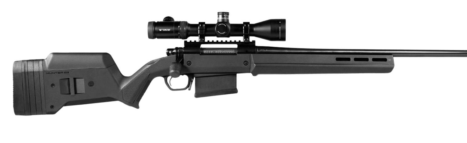 Magpul MAG483-BLK Hunter 700 Stock Fixed with Aluminum Bedding & Adjustable Comb Black Synthetic for Remington 700 LA