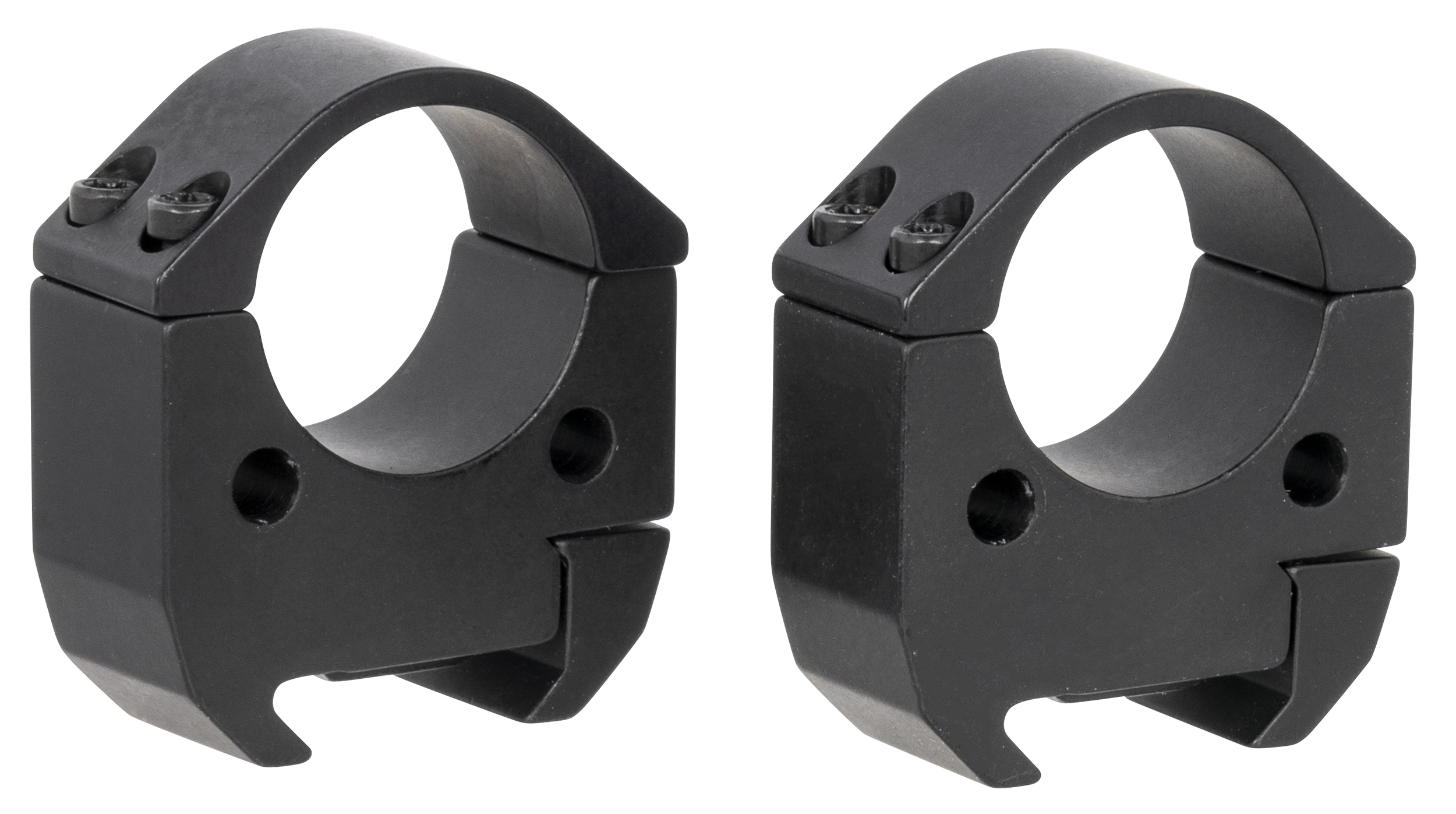 Talley TMS10H Modern Sporting  Black Anodized Aluminum 1" Tube High Picatinny Rail 0 MOA