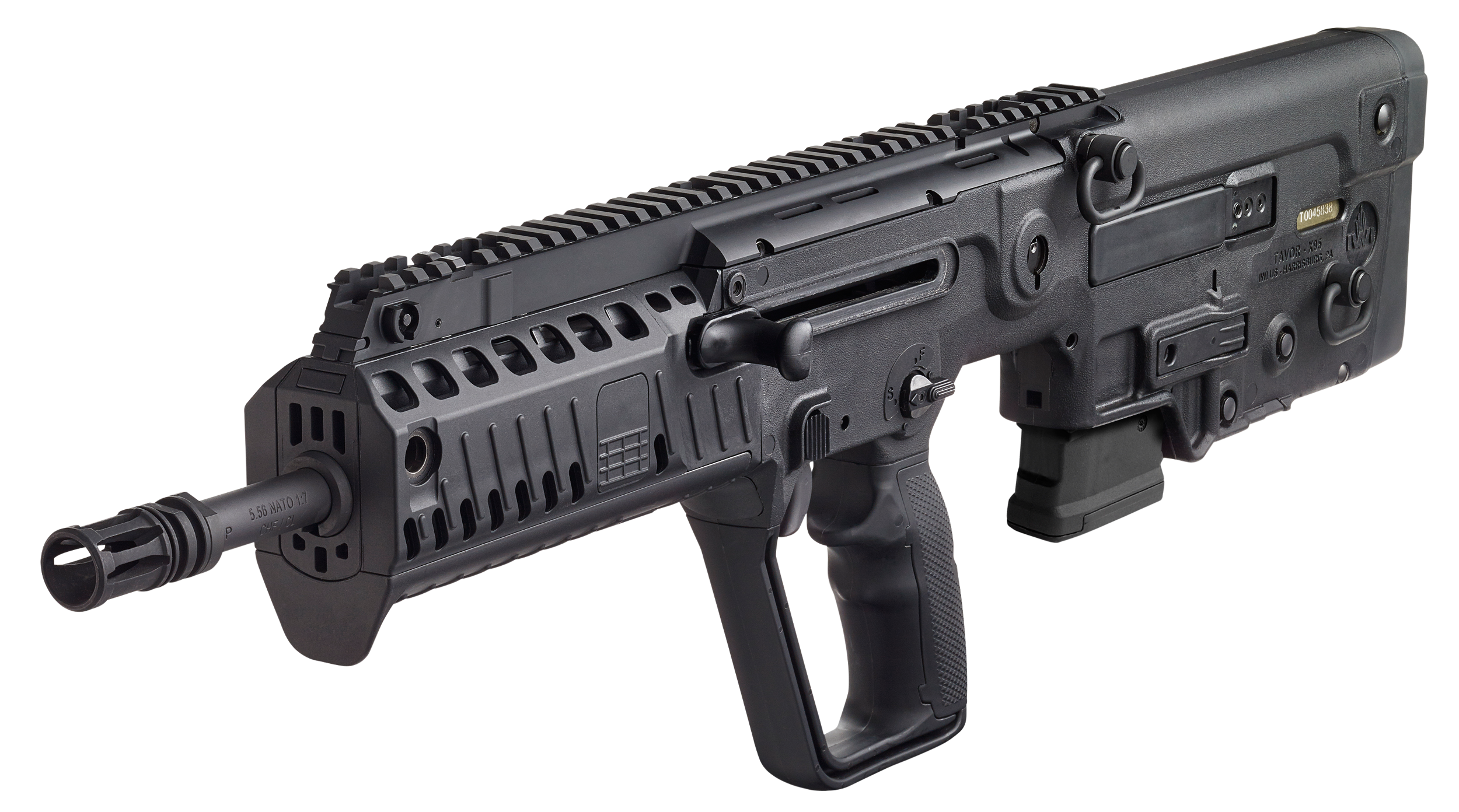 IWI US XB1610 Tavor X95 5.56x45mm NATO Caliber with 16.50" Barrel, 10+1 Capacity, Black Metal Finish, Black Fixed Bullpup Stock & Polymer Grip Right Hand