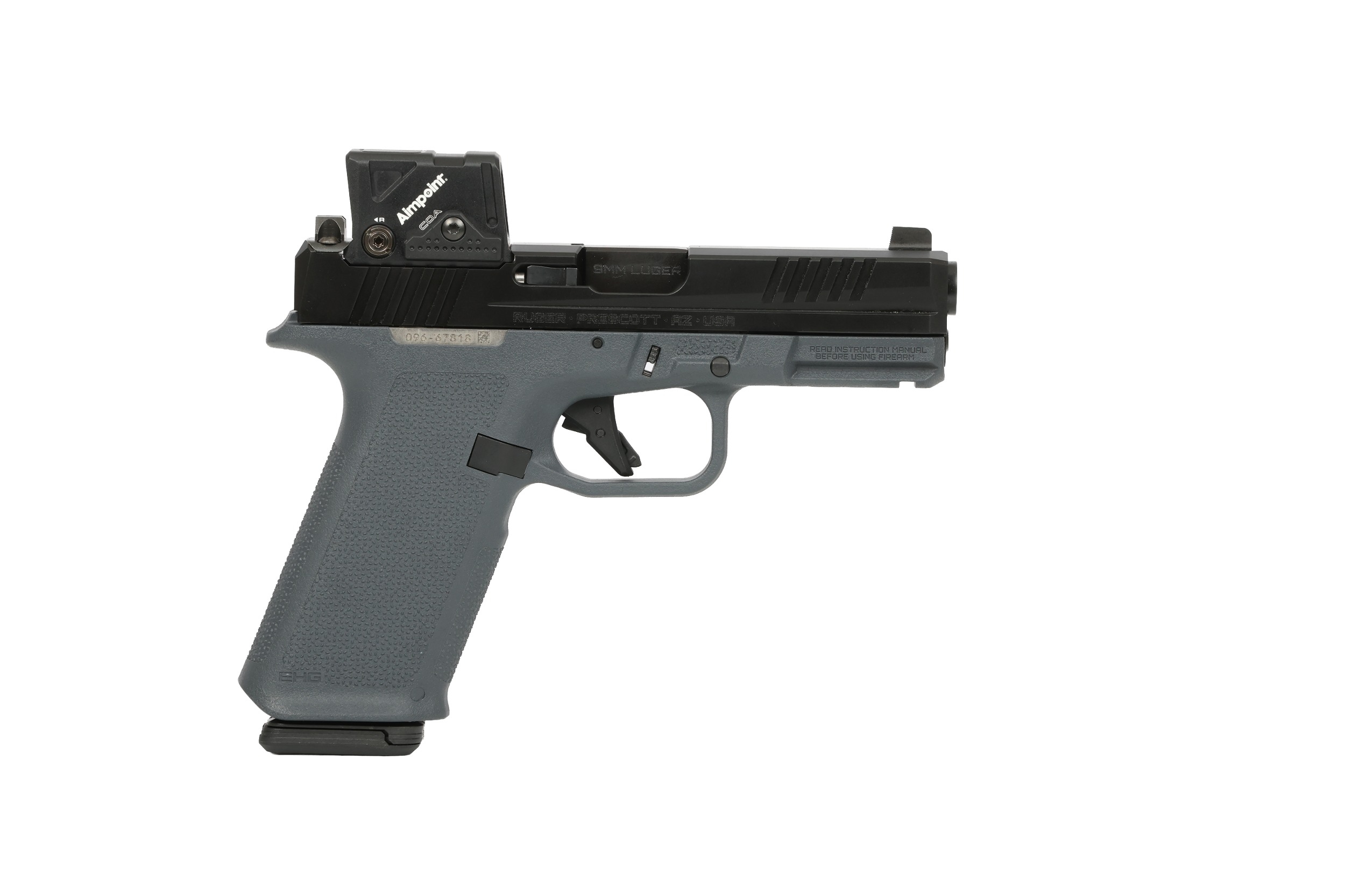 Ruger RXM 9mm 4" 17rd Gray Aimpoint COA Pistol