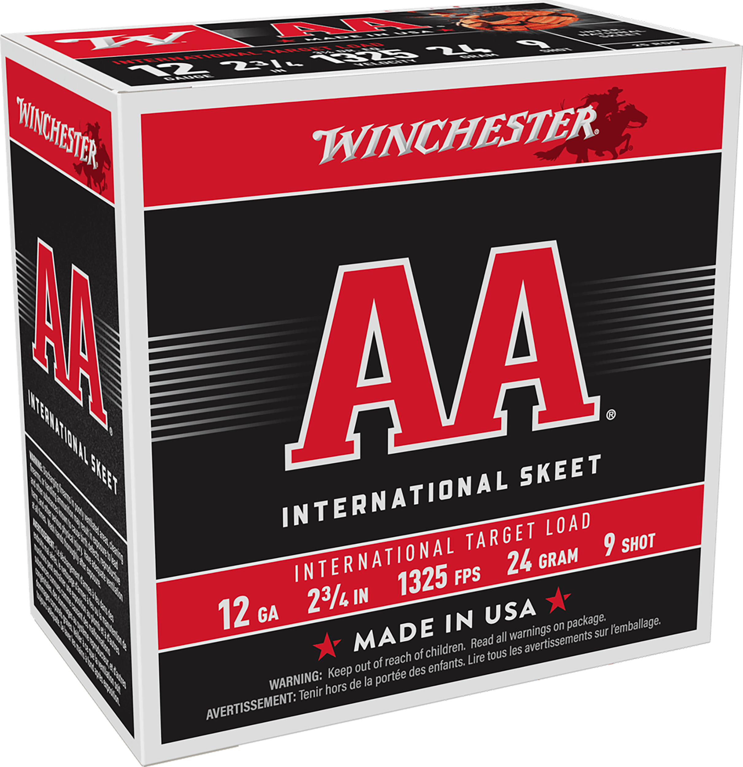 Winchester Ammo AANL129 AA International Target 12Gauge 2.75" 24gram 9Shot 25 Per Box/10 Case