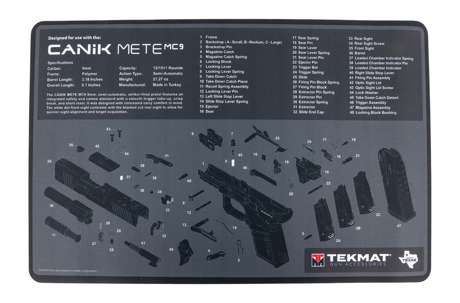 TEKMAT TEK-R17-CANIK-MC9    17X11 CANIK MC9