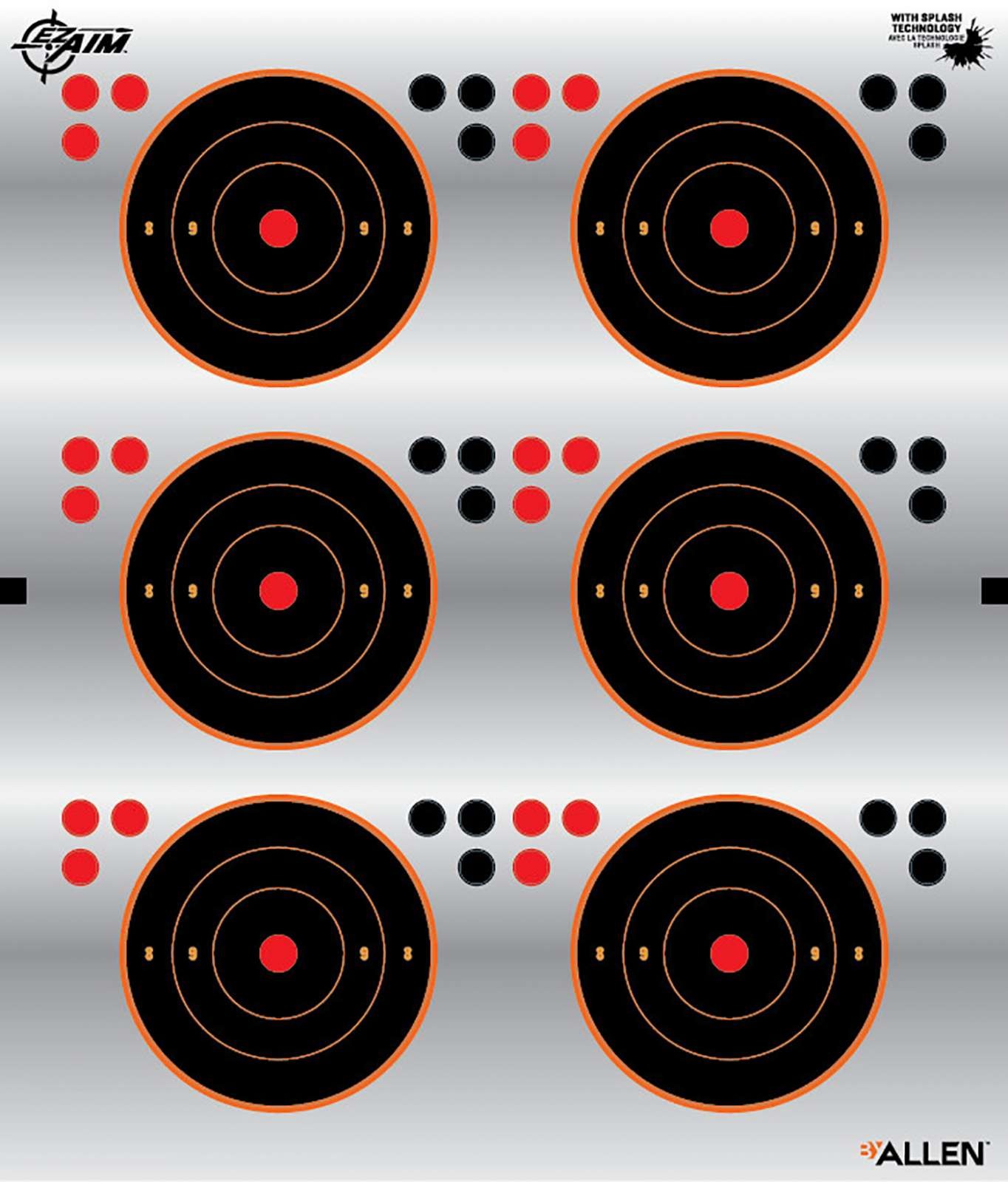dALLEN EZ AIM 6PK 3" AIMING DOT TRGT