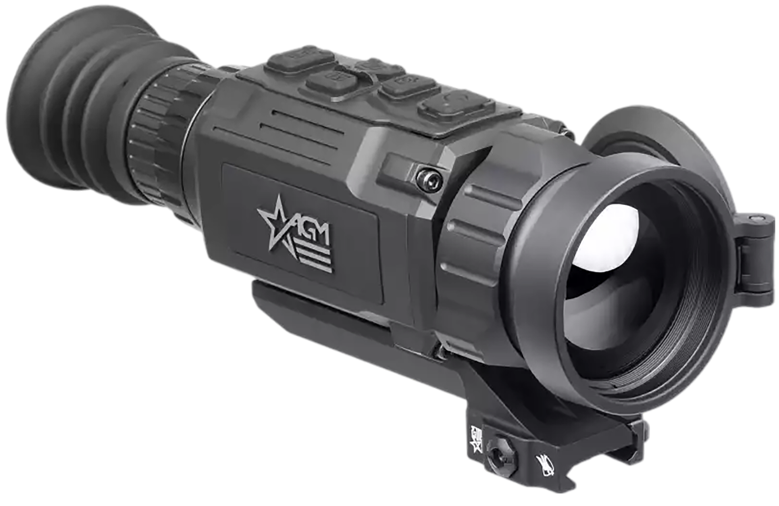 AGM Global Vision 314205550206R561 Rattler V2 50-640 Thermal Black 2.5-20x50mm Multi Reticle, Digital 1x/2x/4x/8x Zoom 640x512, 50 Hz Resolution