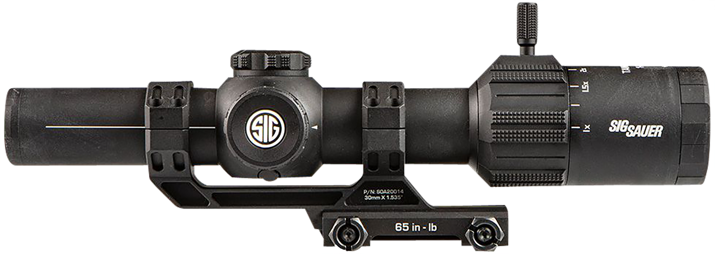 Sig Sauer Electro-Optics SOT61000 Tango-MSR LPVO Black 1-6x24mm, 30mm Tube Illuminated BDC6 Reticle Features Throw Lever & ALPHA-MSR Mount