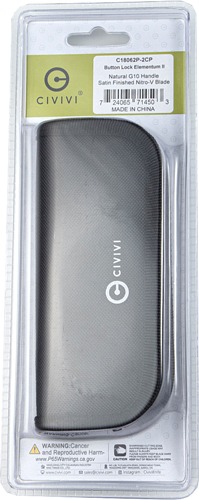 CIVIVI KNIFE ELEMENTUM II 2.96 " NATURAL G10/SATIN CLAM PACK