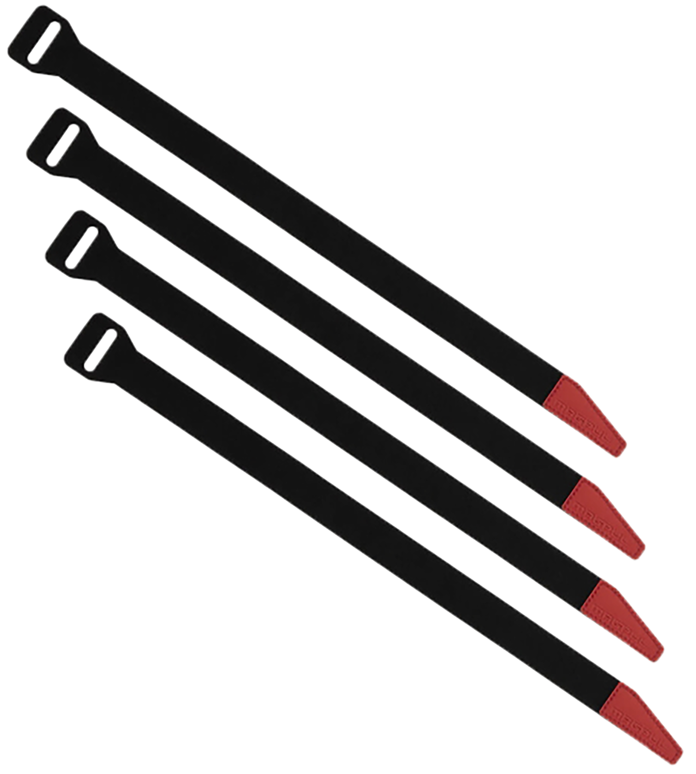 Magpul MAG1442BLK DAKA Gear Straps Black/Red 12" Long 4 Pack