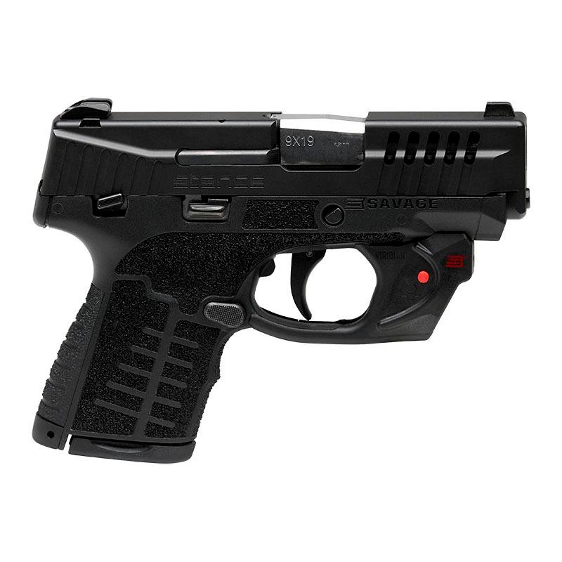 Savage Arms Stance Black Manual Safety Laser Handgun 9mm Luger 7rd Magazines 3.2" Barrel Black
