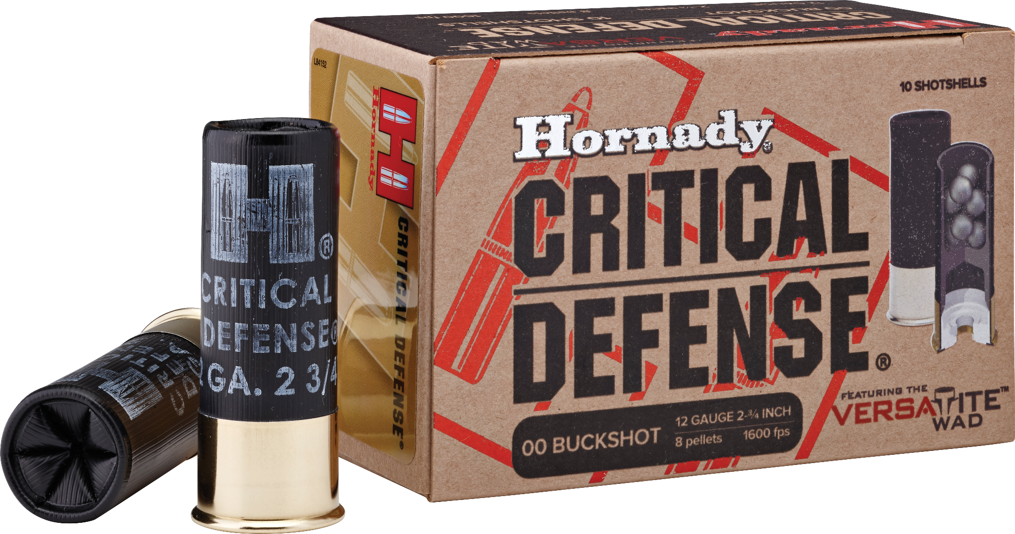Hornady 86240 Critical Defense  12 Gauge 2.75" 00 Buck Shot 10 Per Box/ 10 Case