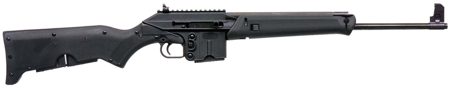 Kel-Tec SU16BLK SU-16 Sport Utility 5.56x45mm NATO Caliber with 18.50" Barrel, 10+1 Capacity, Black Metal Finish, Black Fixed Storage Compartment Stock Right Hand