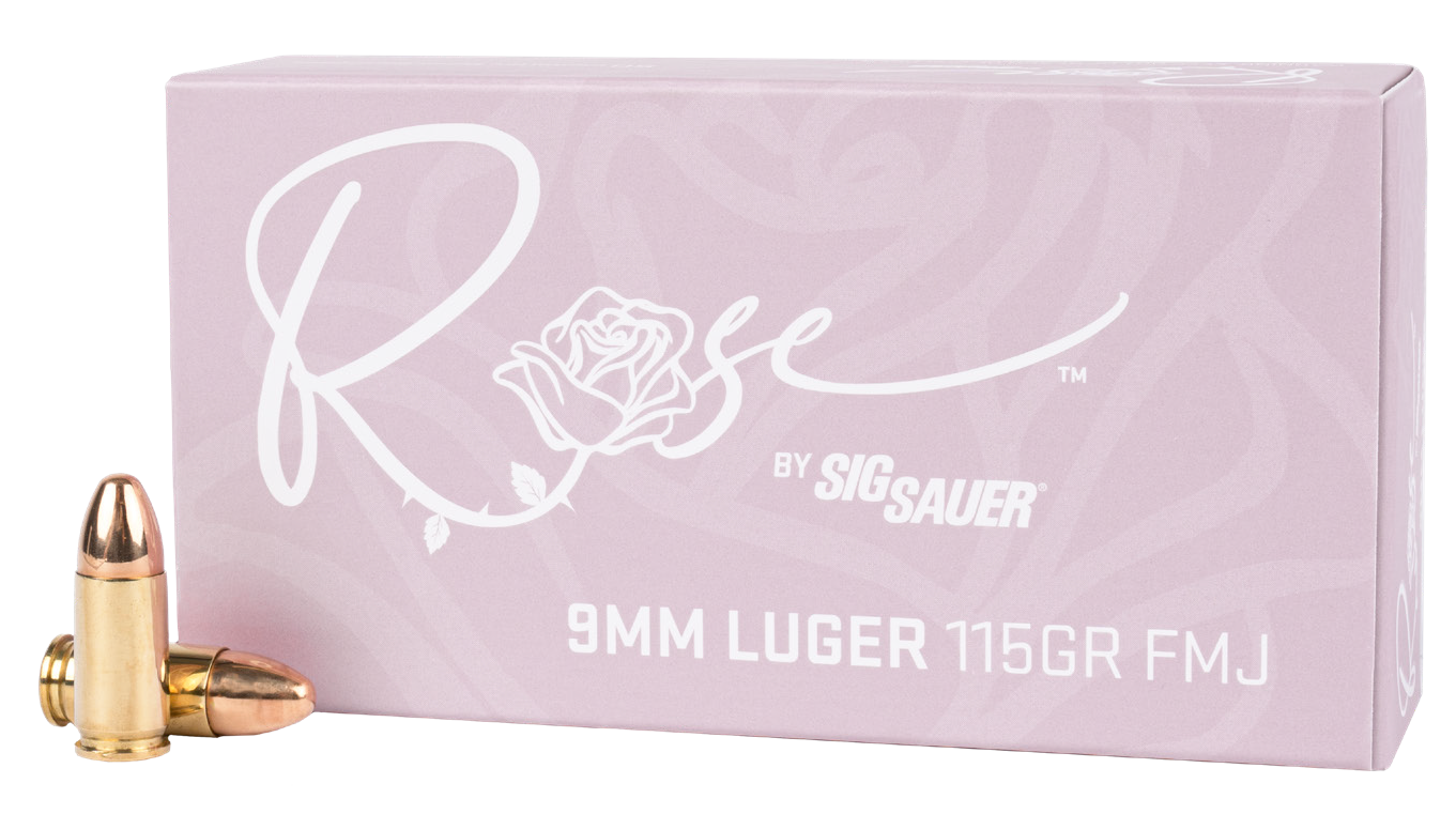 Sig Sauer E9MMB1ROSE50 Rose  9mm Luger 115gr Full Metal Jacket 50 Per Box/20 Case