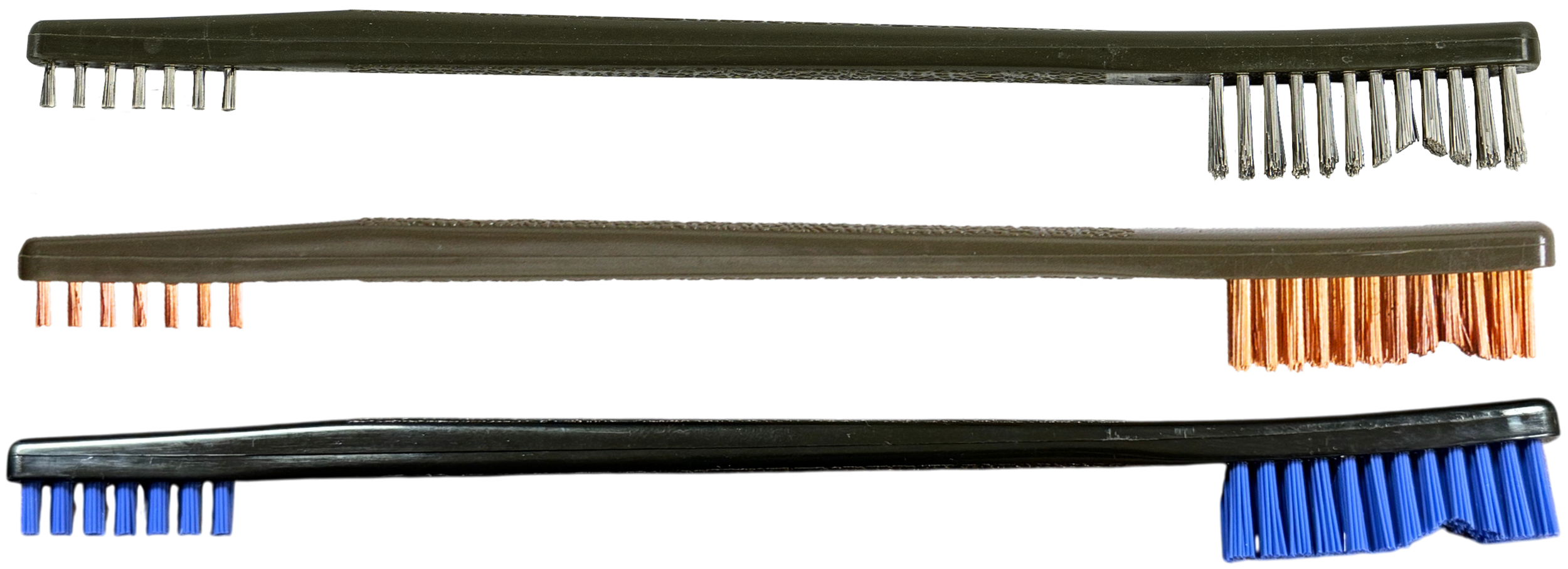 Pro-Shot All Purpose Utility Brushes Nylon Bronze Stainless 3 Pack