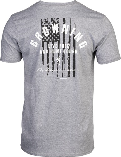 BROWNING SS T-SHIRT HUNT TOUGH HEATHER GRAY XXLARGE