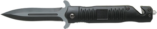 ABKT BLACK STILETTO ASSISTED OPENER 3.5" BLADE W/BREAKER