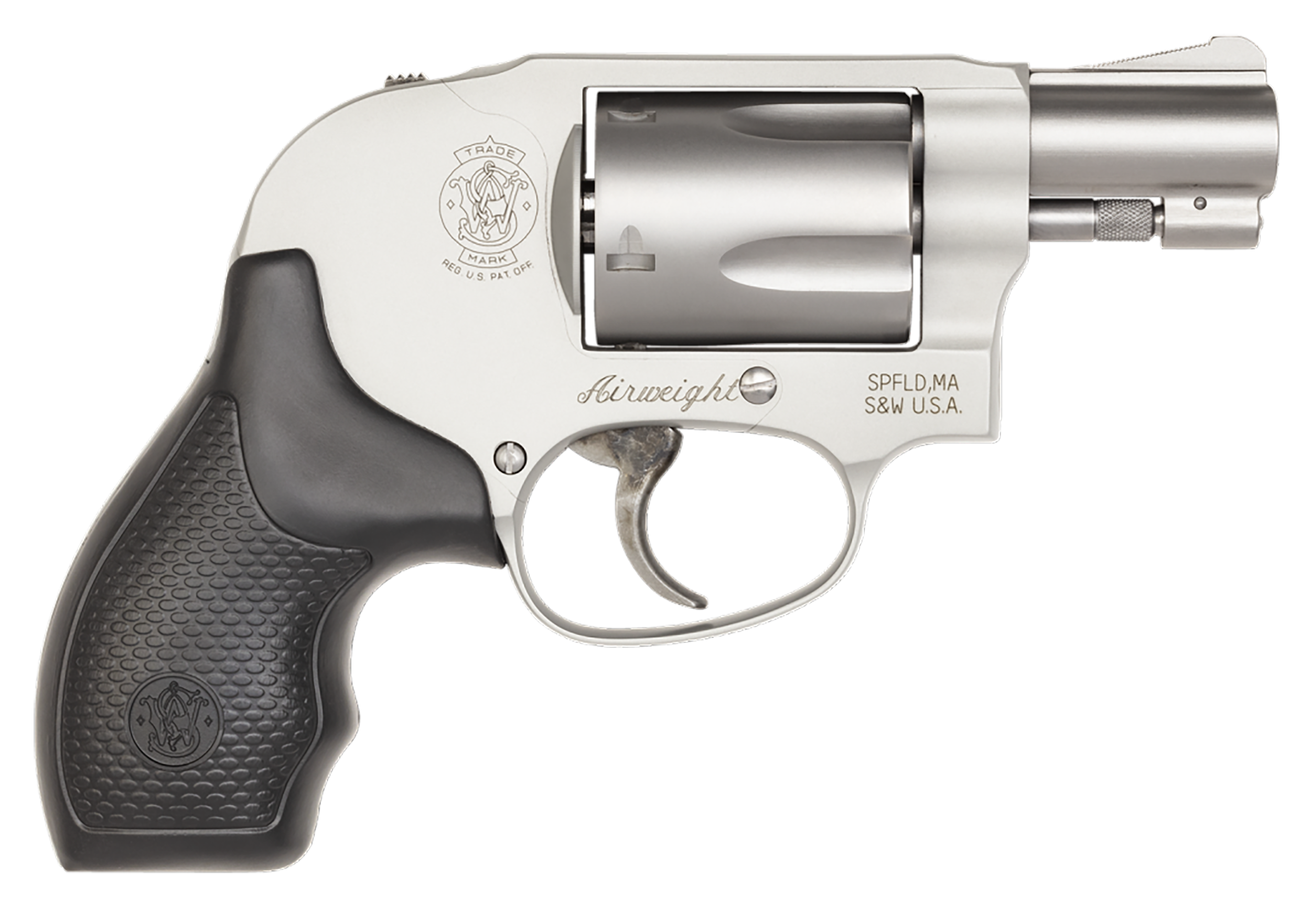 Smith & Wesson 163070 Model 638 *CA Compliant 38 Special + P 5 Shot 1.88" Stainless Steel Barrel/Cylinder, Matte Silver Aluminum Alloy J-Frame, Polymer Grip, Internal Lock, Concealed Hammer